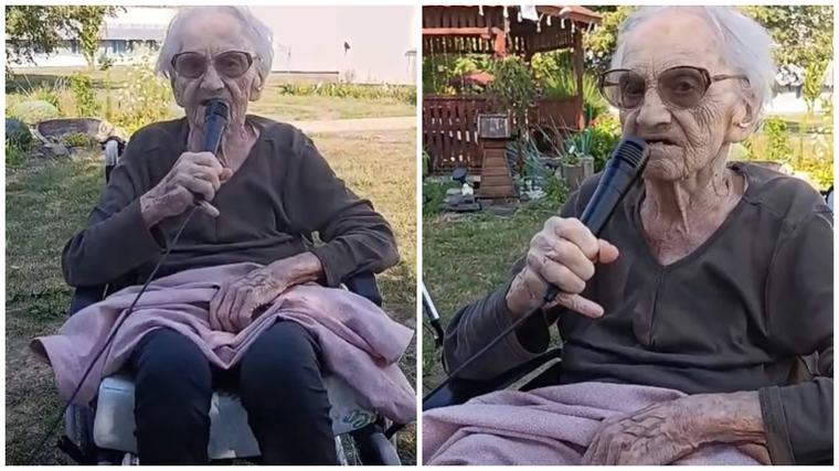 Má krásnych 96 rokov a hlas, pri ktorom ľudia plačú. Pani Lojová starou piesňou chytila ľudí za srdce